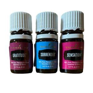 Young Living Essential Oils, Set of 3 Gratitude, Surrender, Sensation 5ml each